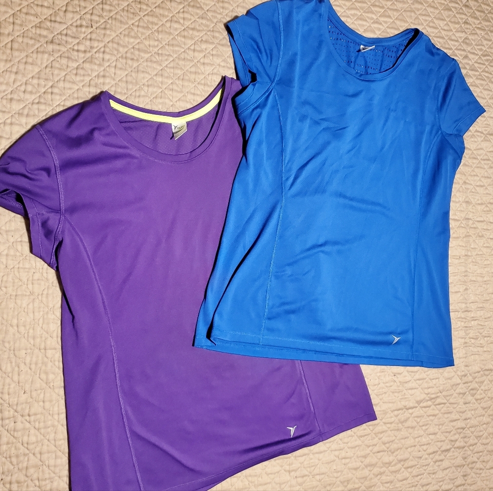 Old Navy Go dry active cap sleeve tops ladies XL LOT OF 2